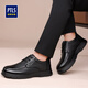 Portures leather shoes men's British lace-up business casual shoes fashionable lightweight formal shoes commuting 8818 black 44