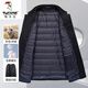 Woodpecker (TUCANO) brand high-end cashmere coat men's goose velvet liner mid-length wool coat middle-aged and elderly dad winter clothes thickened 8207 Navy [goose velvet liner] 185