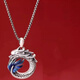 Nuevo Dragón y Phoenix Collar exitoso para hombres y mujeres Phoenix Divine Dragon Retro Ettnic Style M719 [Purple-Tail Phoenix Collar]