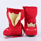 Tubaba autumn and winter baby soft-soled high-top plus cotton to keep warm 0-1 year old male and female baby warm shoes, foot covers, zipper waterproof, red tiger head, memory 13.5 cm, heel height 20 cm