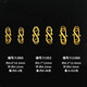 Mengpao 18k gold handmade ancient gold S-shaped button buckle head DIY jewelry bracelet necklace braided rope connection buckle material accessories small / single
