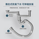
Soft and soft stainless steel wash basin double basin 304 sink double basin small size wash basin double basin dishwasher household [698 left large] pull set meal