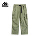 Kappa (Kappa) pantalon de sport tissé consécutif pantalon de travail à jambe droite chaude et résistant au froid pantalon masculin Black-9902 L