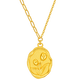 Saturday Blessing Tulip Gold Necklace Women's Gold Pendant Birthday Gift Price Approximately 4.69g Round Card-40+5cm