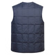 (80% white duck down) Autumn and winter men's down vest for dad, thin and warm vest, sleeveless vest for middle-aged and elderly people, navy blue (80% white duck down) 2XL (140-160)