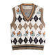 
Commander Bear knitted vest wears a new female-sex sweater fat mm knitted wears a loose horse clip lazy style black 9901 single-piece vest 5XL size 200-230Jin [Jin equals 0.5 kg]