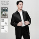 EMZ Ordos Leather Clothes Men's Early Autumn High-end Sheepskin Lapel Medium-length Leather Jacket Top
