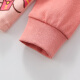 Red bean children's pure cotton autumn clothes and autumn pants suit men and women medium and large children autumn and winter low round neck thermal underwear Class A cotton sweater cover H4M1048 deep powder 150