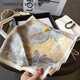 Chaneelr / Karith Silk Buff for Women 2025 Nueva bufanda bufanda decorativa Mulberry Silk Sail Light Light Luxury Luxury Smare Square For Girlfriend Tropical Jungle