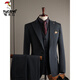 Woodpecker (TUCANO) suit men's suit slim Korean style professional suit suit men's business formal sense groom's wedding clothing dark gray (suit + trousers) XL/52