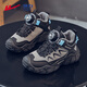 Warrior children's shoes, boys' cotton shoes, velvet warm winter casual shoes, children's cotton sneakers WZ-B071L black/grey 35