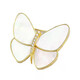 Zhuomai Butterfly Brooch, Exquisite and Temperamental Corsage Pin Accessory Butterfly Brooch, Elegant and High-Level Buckle for Autumn and Winter Butterfly Brooch - Gold and White