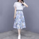 
YOEKBIRD French sweet chiffon dress for women in summer 2025 new temperament waist-hugging floral skirt two-piece set 9767# yellow original spot set S
