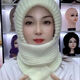 Changyin New Winter Knitted Snow Hat Cycling Warm Mom Fashionable Ear Protection Baotou Hat Women's Hat Scarf All-in-One Hat Elegant Camel