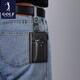Golf (Golf) Top -Layer Cowide Key Bag für Männer Suspension Hook Independent Auto Schlüsselposition Freier Business -Tasche für Freunden Geschenk Schwarz