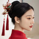 Ancient new Chinese style red tassel headdress bride Xiuhe suit temperament ancient style toasting suit hair accessories temperament style bridal headdress set