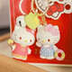 可爱hellokitty钥匙扣创意汽车钥匙扣挂件卡通凯蒂猫车用钥匙挂扣 钥匙扣-公主甜心 凯蒂猫质感【现货秒发】