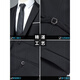 Kaduton Suit de tres piezas Slim Business Suit Professe Formal Jacket Formal Groom Madry Man Vestido de novia Negro (abrigo + pantalones + camisa) 4xl [156-170Jin [Jin iguala 0.5 kg]] + 7 regalos