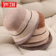 
Buta hat for women in autumn and winter Japanese versatile wool fisherman hat fashionable simple face small street curly top hat khaki
