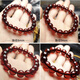 Shi Yuji natural blood amber bracelet for men and women, Burmese amber bracelet, small and atmospheric, unoptimized raw ore gift, blood amber bracelet 12MM*16 pieces, medium wrist for women (with certificate