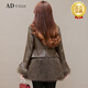 Avsus Oficial de imitación de piel Fox FUR FUR Mid-longitud de oveja para mujeres, delgado y de moda, marrón M 85-100Jin [Jin es igual a 0,5 kg]