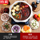 Tuojin German imported quality clear soup pot hot pot basin Yuanyang pot thickened stainless steel hot pot octagonal basin special for induction cooker inner diameter Yuanyang pot with lid boutique 38cm