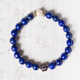 Baoxin Fanrui BOSFRU lapis lazuli bracelet single circle ethnic style Afghan imperial green beeswax ethnic style ladies lapis lazuli bracelet gift Zhichen 8mm