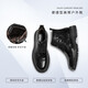 Botas de Martin Zero en invierno Nuevo Lace-up negro más Velvet Botas de cuero cálido Botas gruesas Suelas al aire libre Negro 40 40