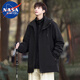 NASA MARVEL jacket autumn and winter assault jacket three-in-one hooded detachable couple mountaineering suit beige black three-in-one 5XL