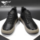 Siete lobos zapatos para hombres nuevos zapatos de cuero casual zapatos de cuero genuino para hombres zapatos de trabajo de verano zapatos espesas de llave espesa 42 zapatos de cuero talla