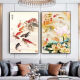 Lingtong Feng Shui Nine Fish Pictures for Fortune and Entrance Decoration Painting for Entrance Hall and Corridor End Hanging Painting for Living Room and Dining Room Wall Painting Nine Fish for Fortune D Model - 3.5 cm Thick Aluminum Alloy Painting 60*80 cm - Crystal Porcelain Surface [Black Frame]