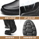 Strongman Business Lederschuhe bequemes weiches Gesicht weicher Sohle Dad Schuhe Abdeckung Füße lässige Herrenschuhe jda3512010 Schwarz Größe 43