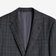 K-Boxing Men's Wear (K-Boxing) Single suit + trousers Retro plaid wool business suit | BSFT3313 Dark Gray 48/L