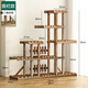 Leaijia pine flower stand display stand for home indoor and outdoor living room balcony succulent plants modern simple storage rack display rack