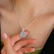 Yin Muchi Jade Buddha Silver Necklace for Women Light Luxury Niche Clavicle Chain Pendant Practical Valentine's Day Birthday Gift for Wife 925 Silver Jade Buddha Necklace Certificate + Gift Box L2223