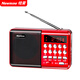 Newman K65 radio for the elderly portable mini Bluetooth player rechargeable plug-in card FM broadcast semiconductor walkman music listening semiconductor opera singing machine K65-China Red Classic Model Official Standard