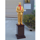 Yushiju Chairman Mao's bronze statue poses as a great man's office brass Mao Zedong's living room study decoration sculpture as a gift for leaders, 43.9 cm winning ticket, one-piece casting with base