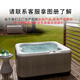 Keruikang Surf Jacuzzi baignoire intelligente à température constante de température constante chauffée baignoire acrylique à la maison adulte de la baignoire de source chaude extérieure WS-695 (2150 * 1550 * 900 mm)