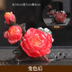 Tao Fuqi tea pet ornaments attract wealth, flowers bloom and wealth, tea table, tea tray, tea table, tea set accessories, color-changing peony tea, can be played and raised, flowers bloom, wealth, color-changing tea pet - red