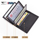 Sept wolves cartes sacs pour hommes en cuir authentique en cuir multi-transparent en cuir véritable sac de certificat ultra-mince en cuir de grande capacité de permis de conduire de conducteur de conducteur de conducteur de permis de conduite intégrée à trois cartes à trois cartes à trois cartes à trois cartes