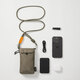 SANWA SUPPLY Fashion One-Shoulder Crossbody Mobile Bag CORDURA Wear-resistant Dual Machine Storage Bag Outdoor Bag Large Capacity Water Bottle Vertical Gray Tea Green
