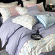 Bedtime Autumn and Winter Light Luxury Cotton Embroidered Four-piece Bedding Set Double Bed Pure Cotton Quilt Cover Sheet Set Victor-Purple 1.5m Bed Four-piece Set (Duvet Cover 200*230cm)