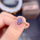 DR-FLVVS Fat Donglai quality tanzanite ring new natural full fire colored stone 4*5925 silver electroplated rose gold precision inlay