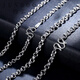 Junhong platinum necklace men's clavicle chain platinum necklace pt950 thick chain men's and women's O-shaped chain pendant length 51cm thick 3.3mm weight 19.1 0.1g