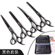 Black Bird Pet Scissors Home Dog Hair Curved Scissors Trimming Shearing Scissors Pet Grooming Scissors Tool Set Black 4-piece Set