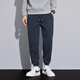 Luo Meng autumn and winter sports pants for men 2025 new fashion brand loose leggings sweatpants spring velvet casual long pants for men 668 navy blue regular 2XL recommended 135-150Jin Jin equals 0.5 kg