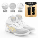 KUANG QUAN boxing shoes for men and women wrestling shoes rubber sole professional competition squat shoes Muay Thai fighting Sanda training fighting shoes New white gray 42