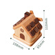 Wooden Wood Art (MUSOR) Cabin baby teeth memorial box storage box for girls, boys, children, baby teeth replacement box to save and collect birthday gifts for small cabin baby teeth