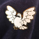 Jiemo imitation enamel metal badge peace dove brooch ins female student cute cartoon bag pendant pigeon + gift box