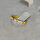 Red shadow gold-plated 18k gold 9 small diamond transfer ring stacking simple and plain beauty number 5